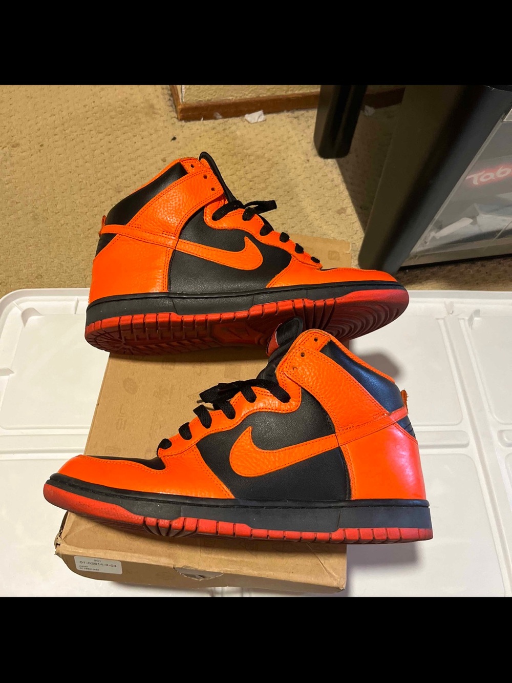 Nike Dunk High Safety Orange 2012 Preowned 317982-042 Authentic Og Sz 10.5 VTG